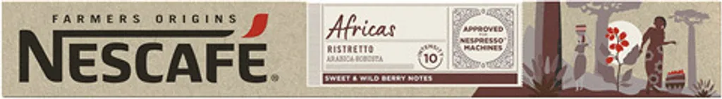 Nestlé Nescafe Farmers Origins Africa's Ristretto Coffee 10 Capsules 55g