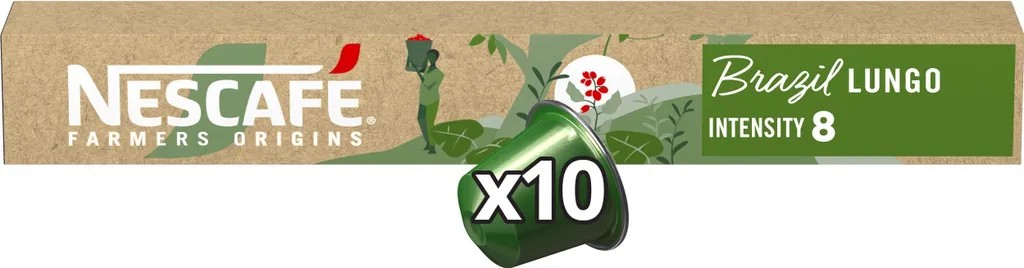 Nestlé NESCAFÉ Farmers Origins Brazil Lungo for Nespresso (1 x 10 capsules)
