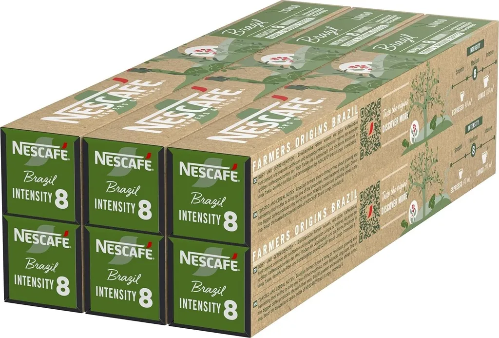 Nestlé NESCAFÉ Farmers Origins Brazil Lungo for Nespresso (8 x 10 capsules) 440g