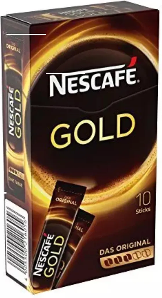 Nestlé Nescafé Gold, Instant Coffee, Coffee Sticks, 10 servings