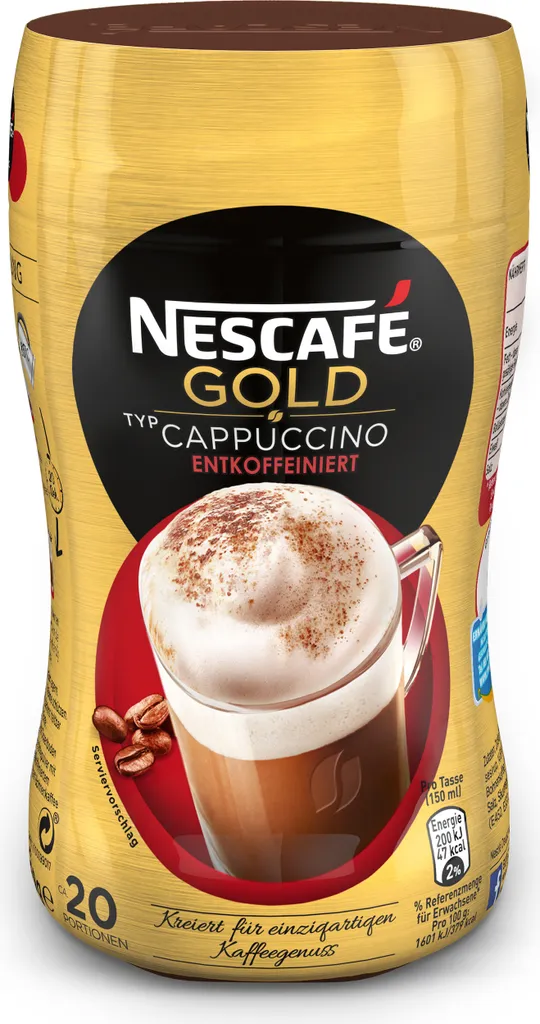 Nescafé Gold Type Cappuccino Decaffeinated | 250g Can