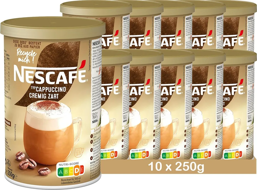 Nestlé NESCAFÉ Gold Cappuccino instant coffee (10 pack (10 x 250g)) 2500g