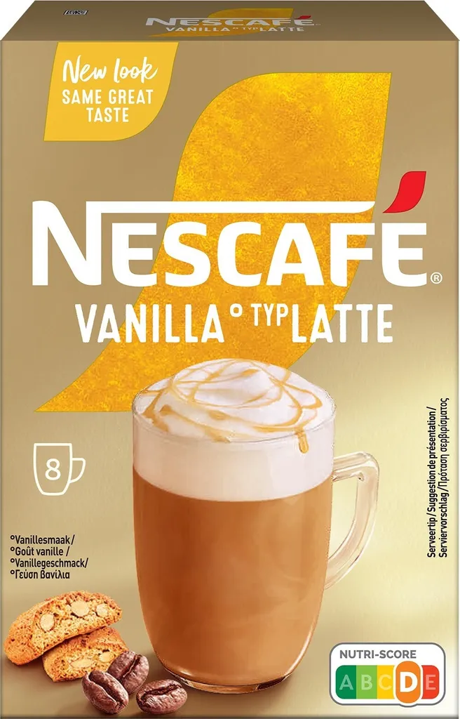 Nestlé NESCAFÉ Gold Latte Vanilla Instant Coffee (1 x 8 x 18.5g)