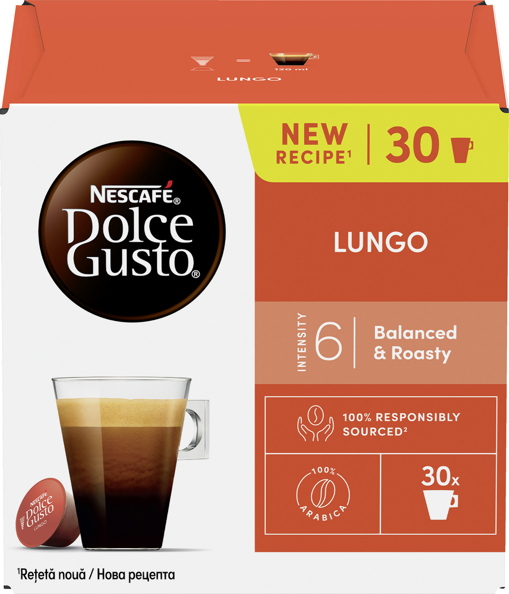 Nescafé Lungo coffee capsules (30 servings)