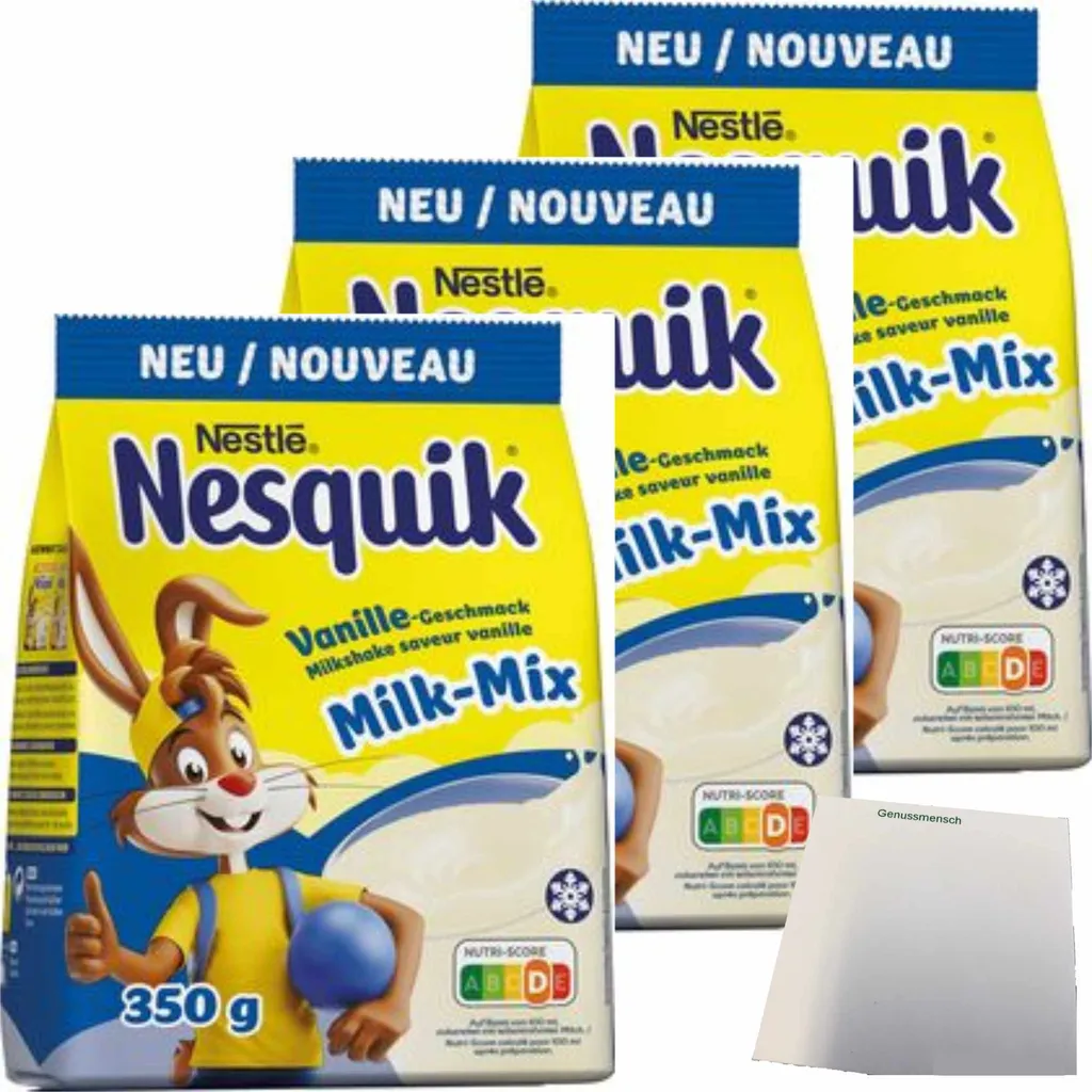 Nesquik vanilla 3-pack (3x 350g pack) + usy block 1062g