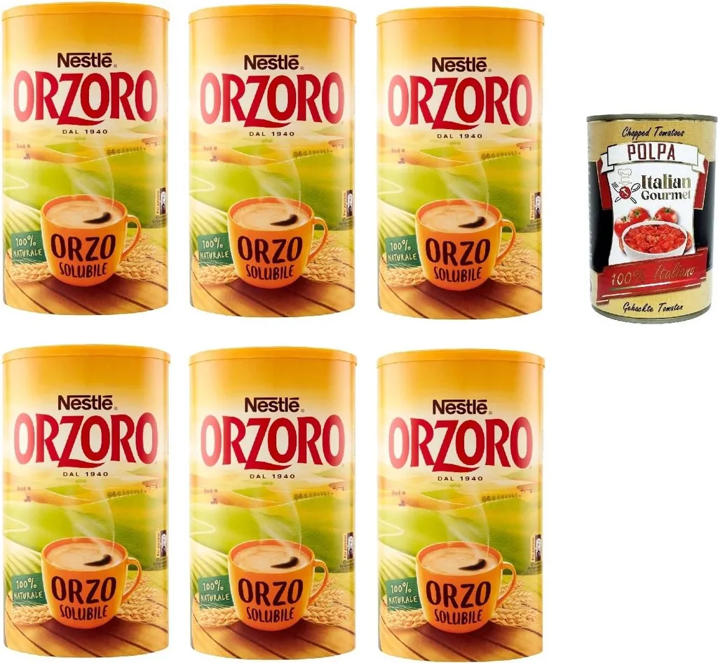 Nestlé Nestle Orzoro Orzo solubile Instant soluble barley grain coffee 6x 200g + Italian Gourmet polpa 400g