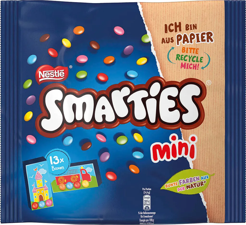 Nestlé - Smarties Mini - 187g (13 x 14.4g) paper bag 374.2g