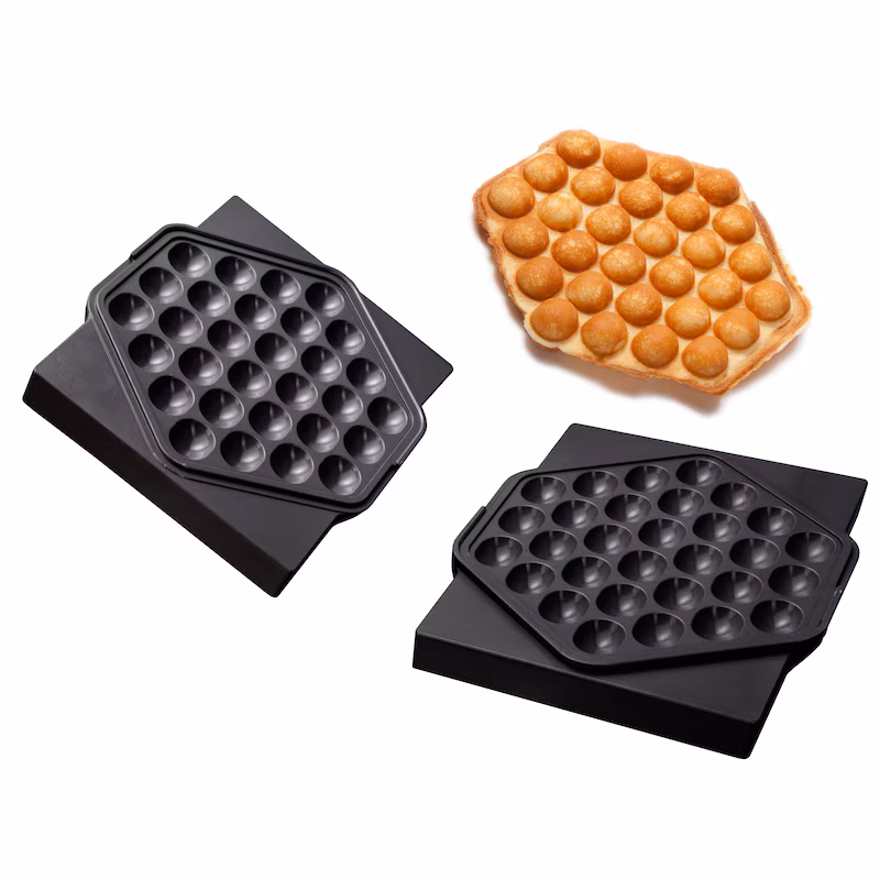 Neumärker® Bubble Waffle Baking Plate Set for SWiNG ​​Baking System | Cast Aluminum with Non-Stick Coating