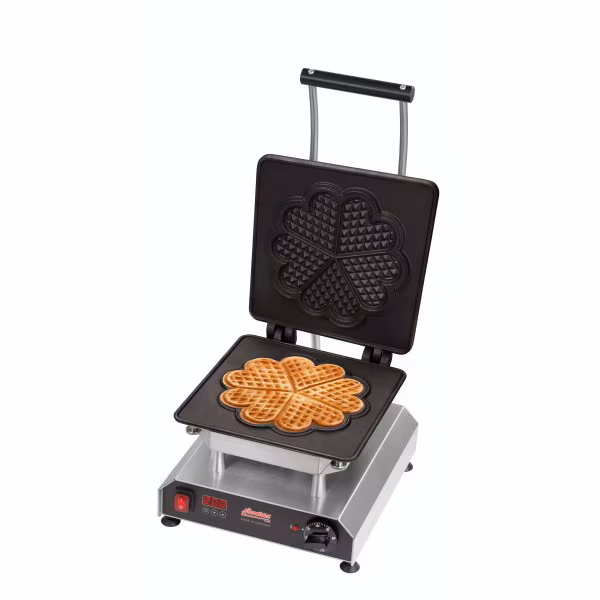 Neumärker Thermocook® waffle iron including large heart-shaped waffle interchangeable plate, 230 V