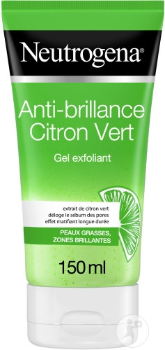 Neutrogena Anti-Brilliance Peeling Gel Lime Oily Skin And Shiny Zones Tube 150m