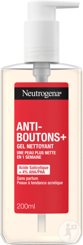Neutrogena Anti-Pimple+ Peeling Cleanser Cleansing Gel Perfume-Free Pump Bottle 200ml