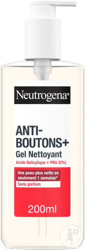 Neutrogena Anti-Pimple+ Cleansing Gel With Salicylic Acid Without Perfume Pump Bottle 200ml