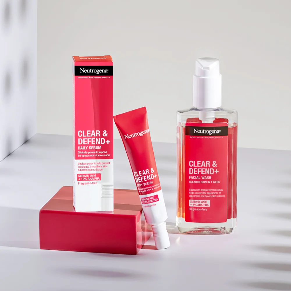 Neutrogena Clear & Defend+ facial serum for acne