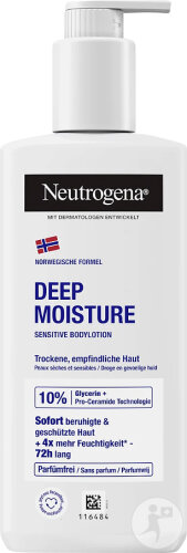 Neutrogena Deep Moisture Sensitive Body Lotion Pump Bottle 250ml