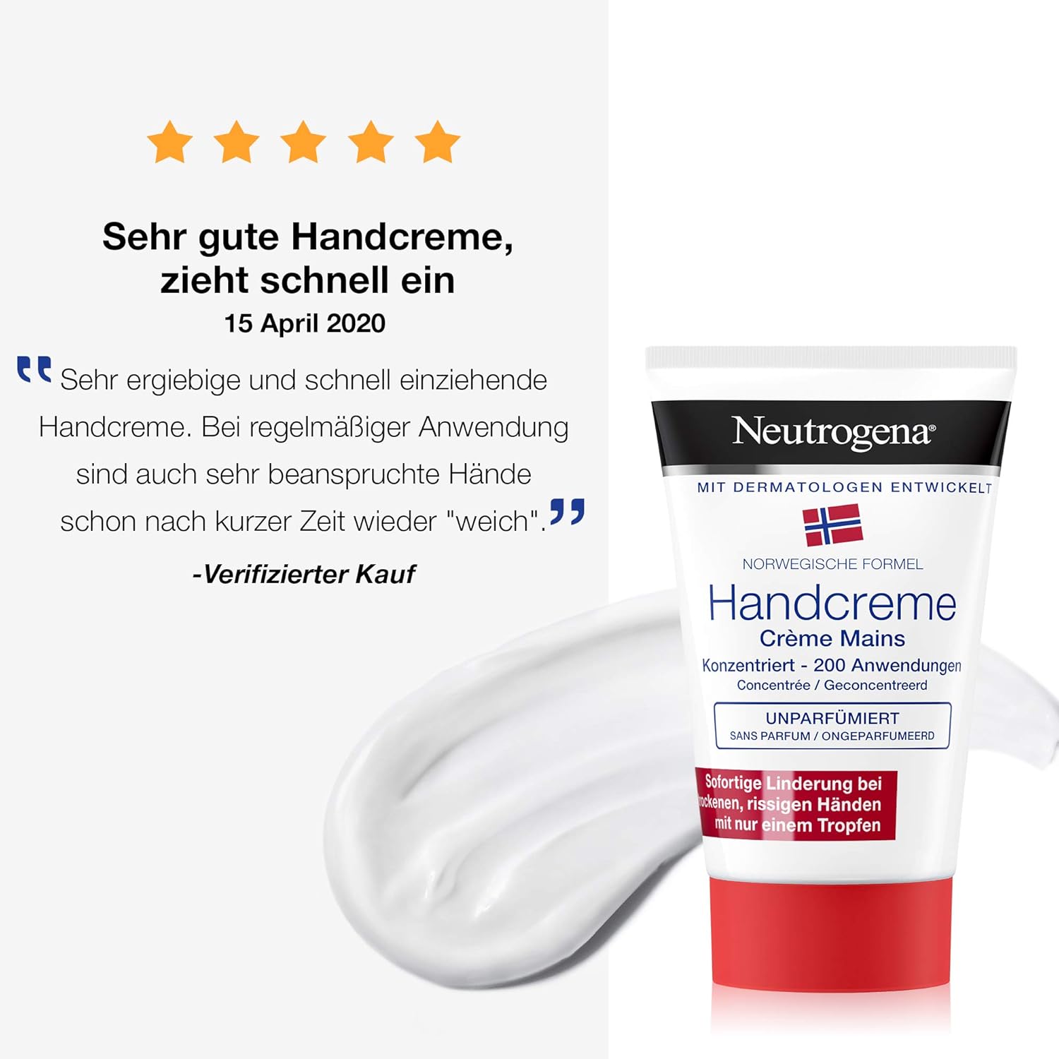 Neutrogena Norwegian formula concentrated hand cream for very dry hands, unscented, 50ml