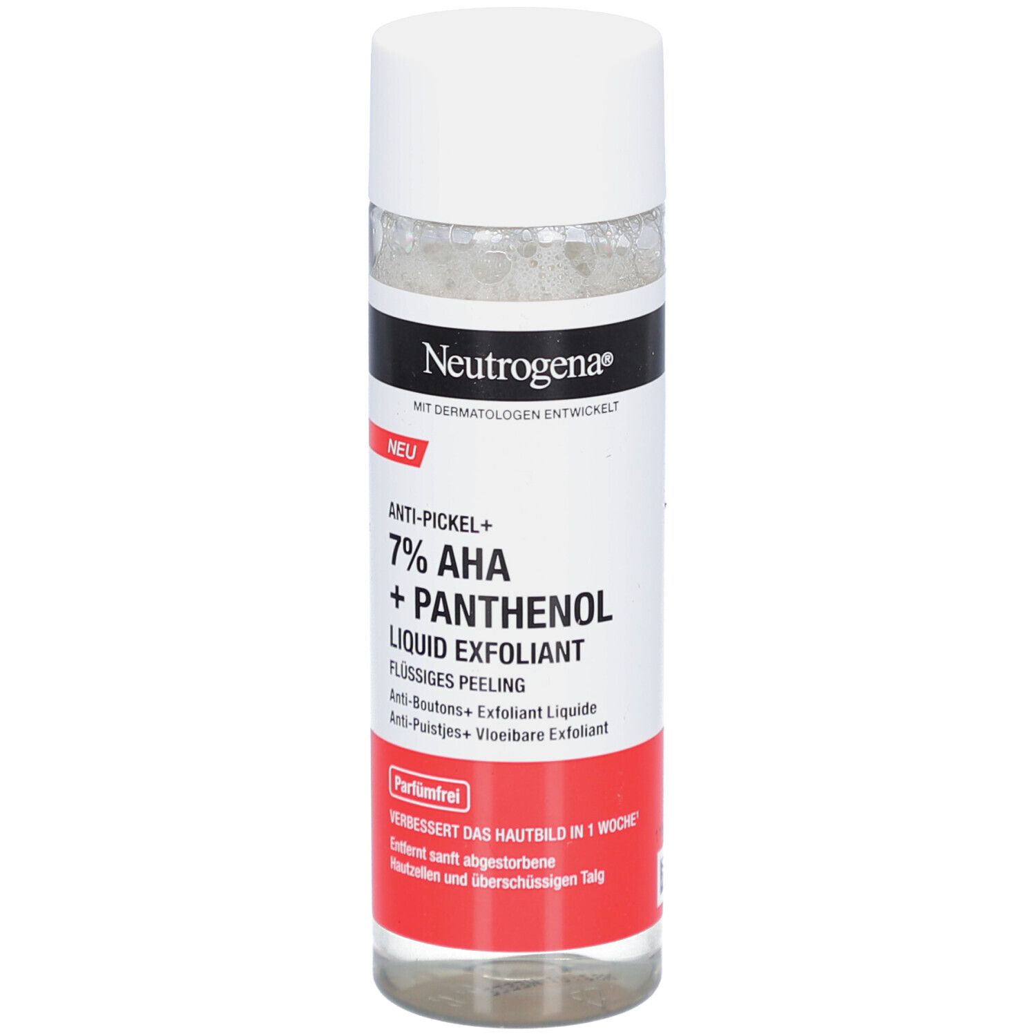 Neutrogena® Anti-Blemish+ Liquid Scrub 7% AHA + Panthenol 125 ml