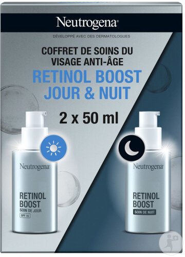 Neutrogena Retinol Boost Bundle Jour + Nuit Day + Night pump bottles 2x50ml