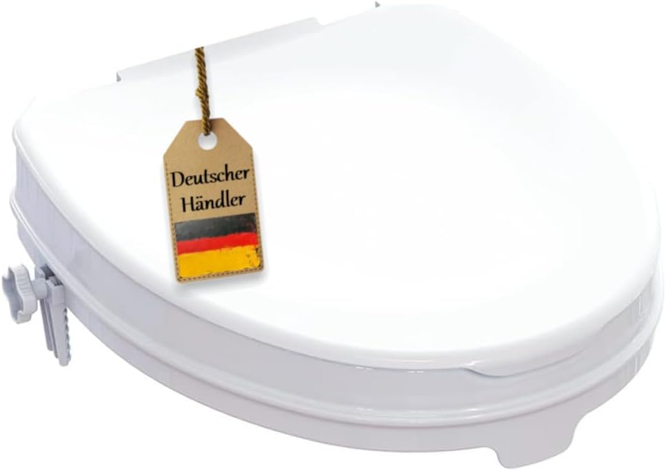FabaCare Store FabaCare Smart Toilet Seat Raiser Toilet Seat Maximum Load 225 kg 5 cm with Lid