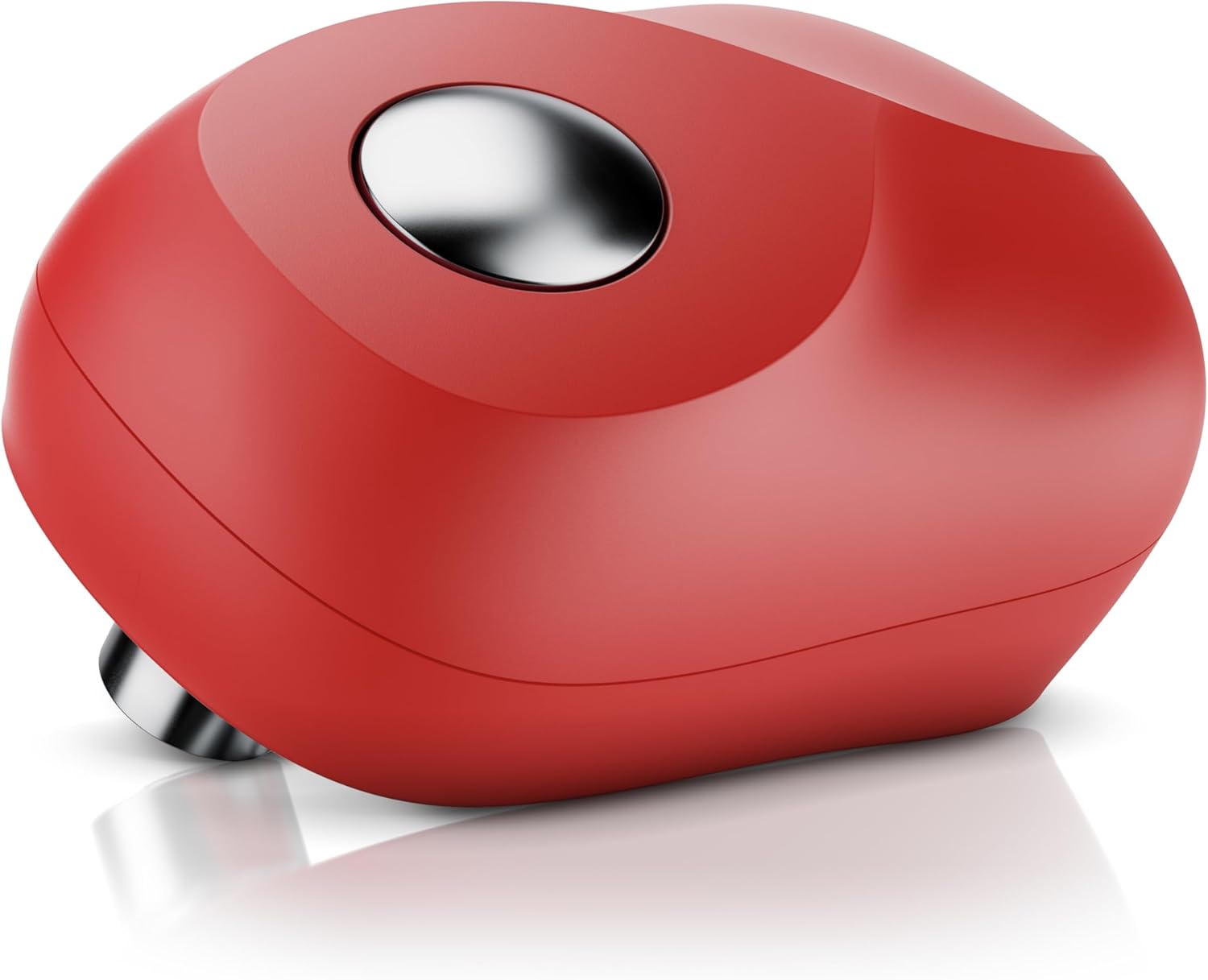 Arendo - One Touch electric can opener - with automatic 360° rotation - opening without sharp edges - for all can sizes - automatic stop - can opener for seniors and children - red