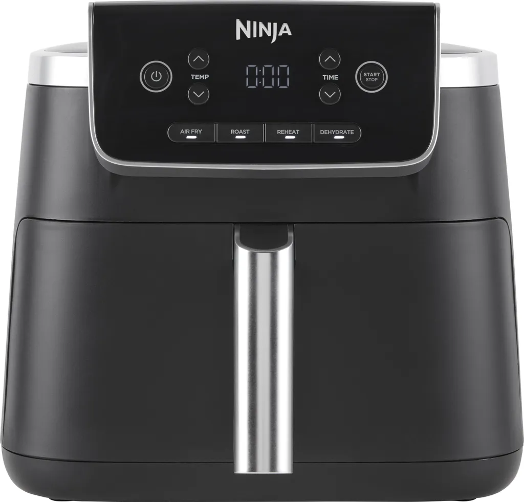 Ninja AF140EU Air Fryer, black/silver, 4 functions, 4.7L non-stick basket