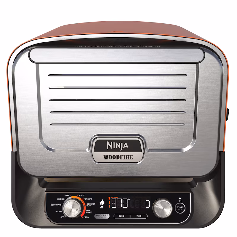 Ninja OO101EU Woodfire Outdoor Oven, Woodfire Technology, Up to 370°C