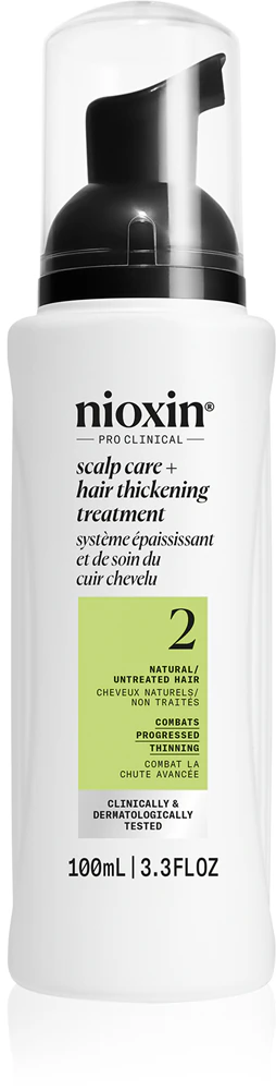 Nioxin System 2 Scalp + Hair Thickening Treatment: a rinse-free treatment for thinning hair, 100 ml