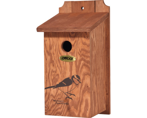 Nesting box dobar with blue tit motif 16 x 16 x 32 cm
