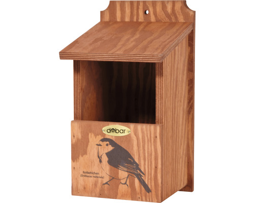 Dobar nesting box with robin motif 17 x 18 x 32 cm