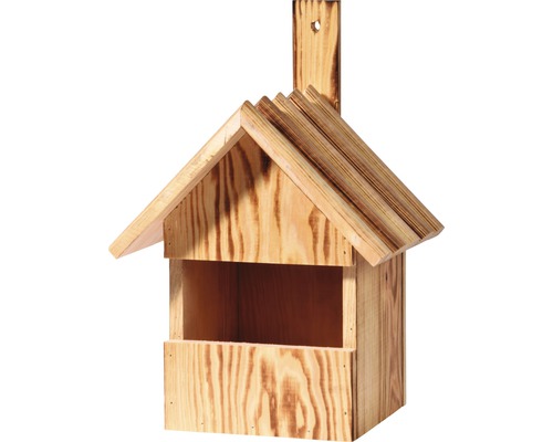 Hornbach Flamed nesting box for semi-cave nesters 22.5 x 19.5 x 33 cm