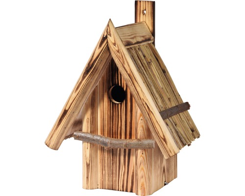 Hornbach Nesting box with flamed reed roof 26 x 19 x 33 cm