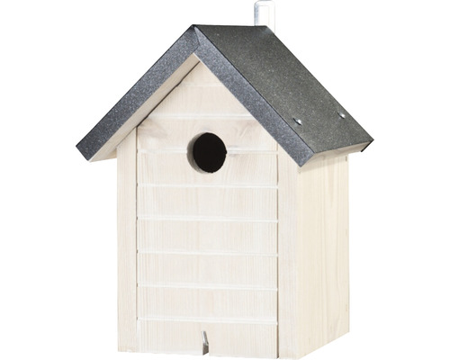 Nesting box Siena Garden pointed roof Ø 32 mm 19 x 19 x 26 cm cream
