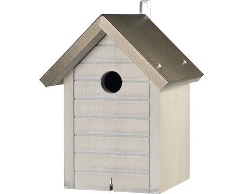 Nesting box Siena Garden pointed roof Ø 32 mm 19 x 19 x 26 cm gray