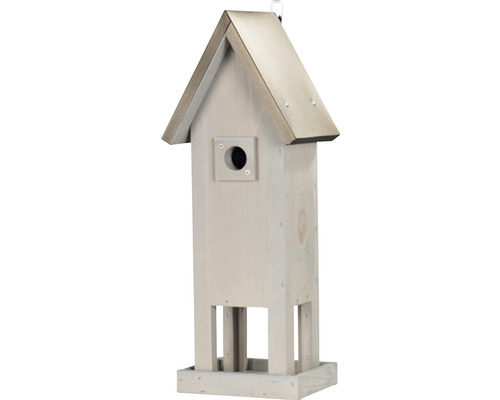 Nesting box, bird feeder Siena Garden Spitz extra Ø 32 mm 15 x 19 x 50 cm gray