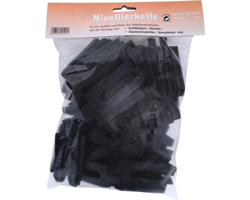 Hornbach Leveling wedges black 6 mm bag 50 pieces