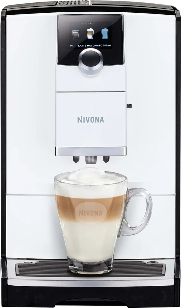 Nivona NICR 7’96, Espresso machine, 2.2 l, Coffee beans, Built-in grinder, 1455 W, Black, White