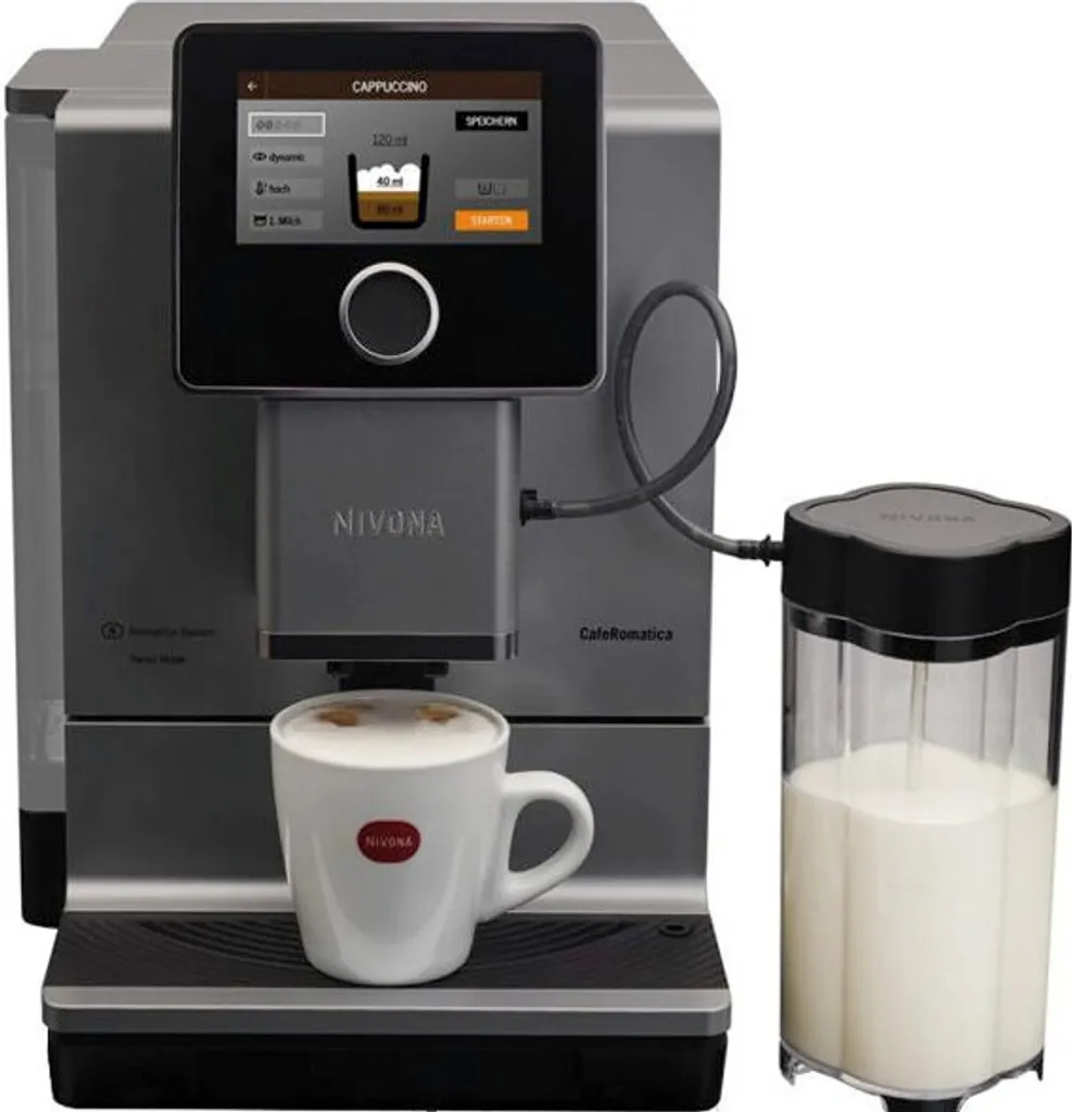 Nivona NICR 970, Espresso machine, 2.2 l, Coffee beans, Built-in grinder, Black, Grey