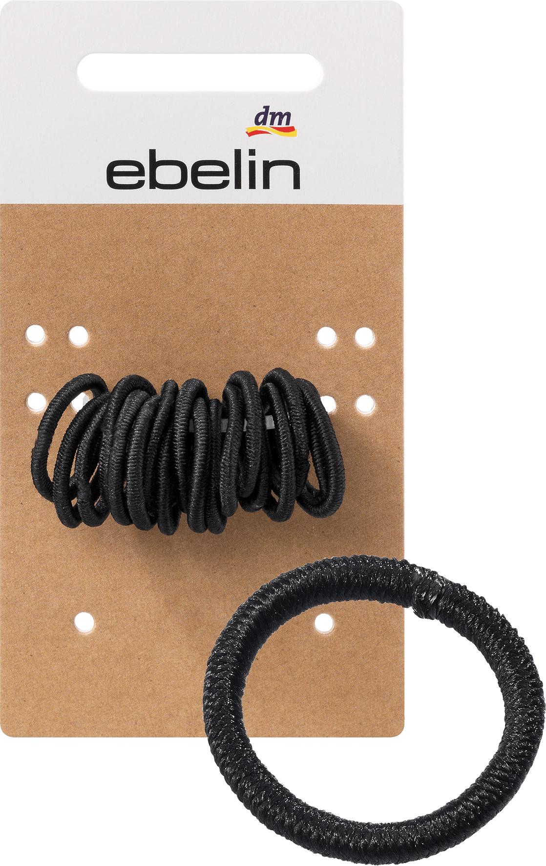 ebelin Hair Ties Mini Black, 18 Pcs