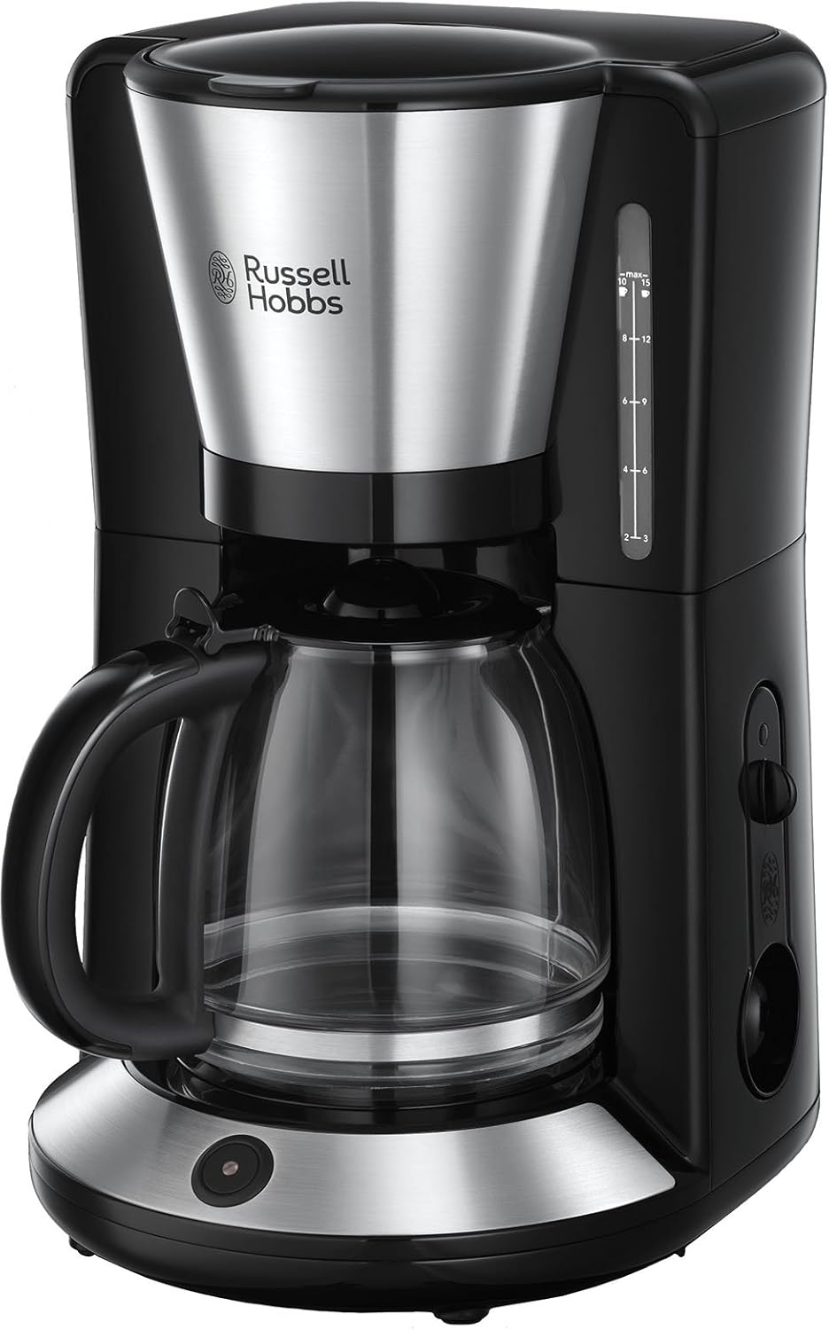 Russell Hobbs Adventure 24010-56 Coffee Machine, Stainless Steel, Glass Jug up to 10 Cups, 1.25 L, Warming Plate, Automatic Shut-Off, Drip Stop, 1100 Watt, Filter Coffee Machine