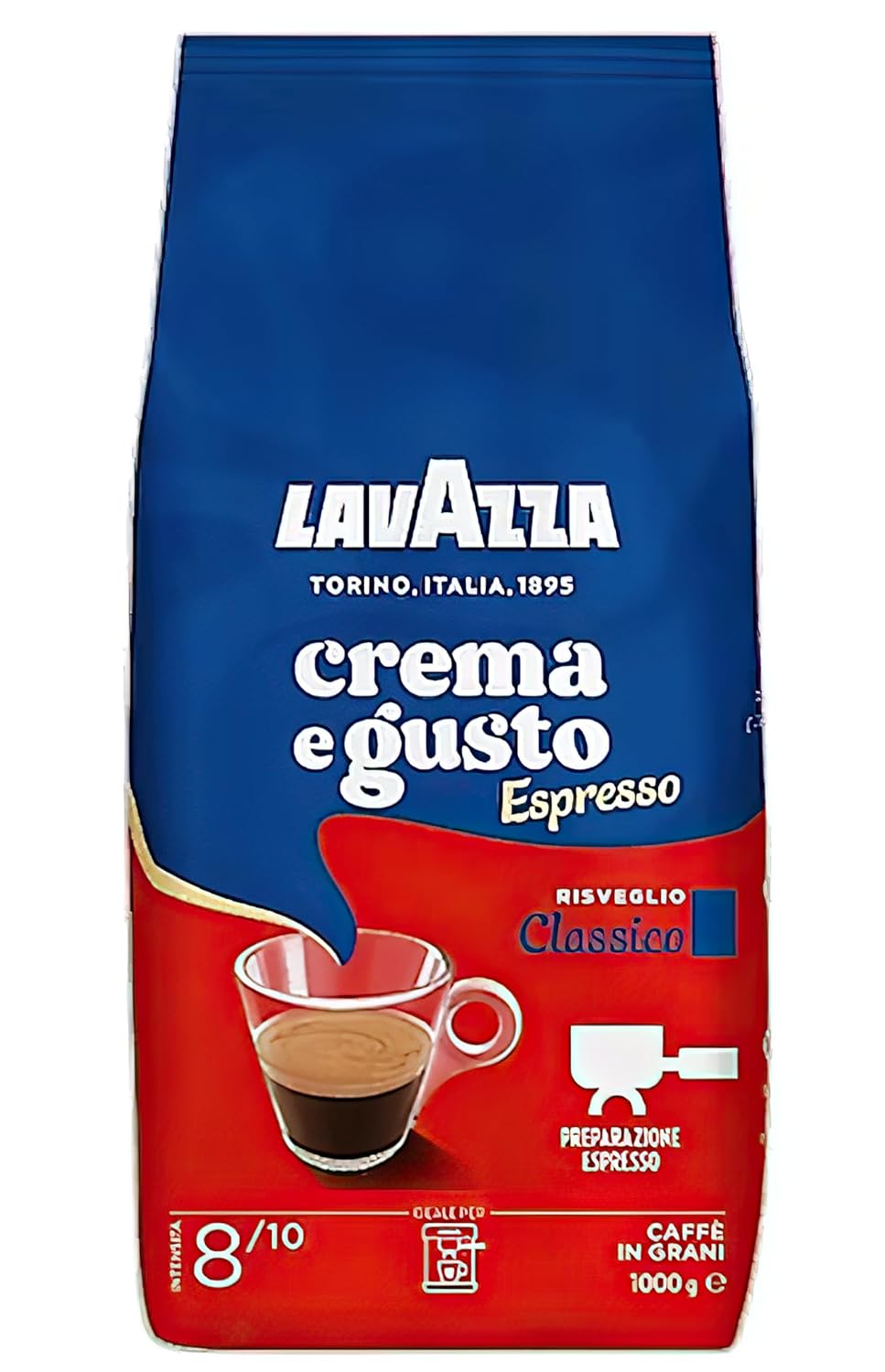 Lavazza Espresso Crema e Gusto Beans, Pack of 1 (1 x 1 kg)