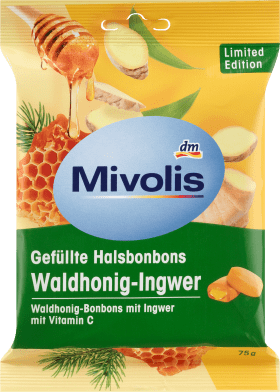 Mivolis Bonbon, Waldhonig-Ingwer, 75 g