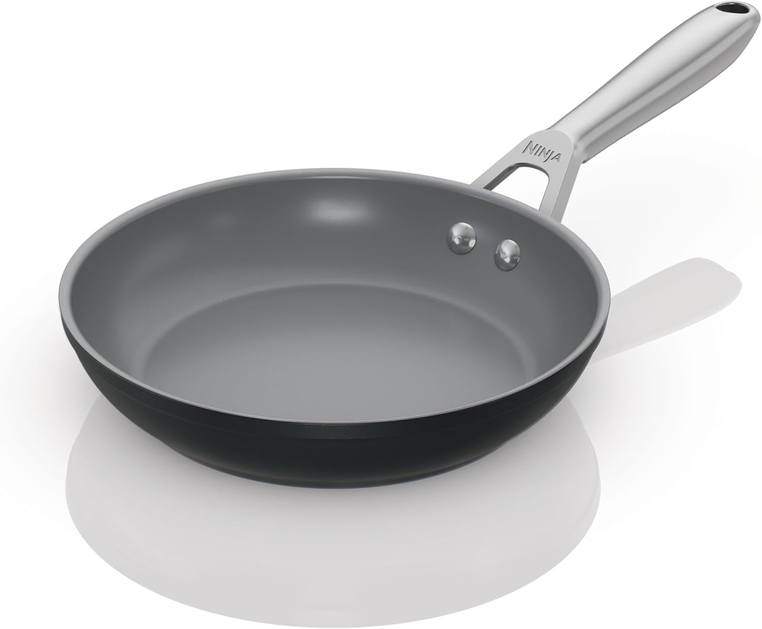 Ninja ZEROSTICK Ceramic Pro 20 cm Frying Pan, Scratch Resistant, PTFE Free, All Hob Types Compatible, Black, CW30020UK