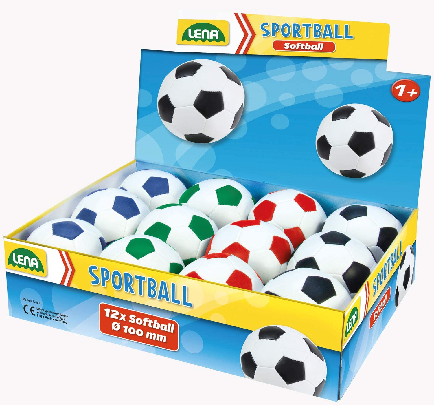Lena 62176Ec Soft Football Coloured Kiga Set Of 12 Childrens Garden Soft B
