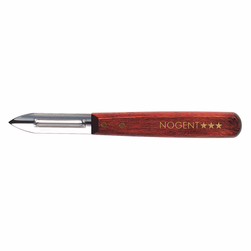 NOGENT 2-blade wooden peeler, brown, other stainless steel