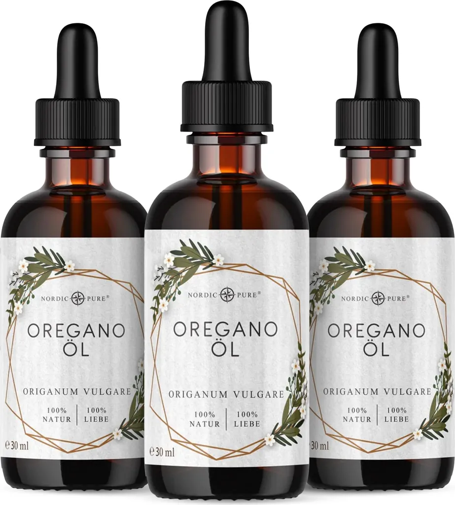 NVS Group OÜ Nordic Pure Oregano Oil – 80% Carvacrol, all-natural & 3x30 ml
