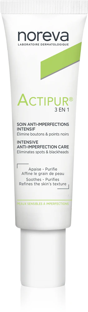 Noreva Actipur 3-in-1 Anti-Blemish Care Facial Care for Imperfections Due to Acne Skin