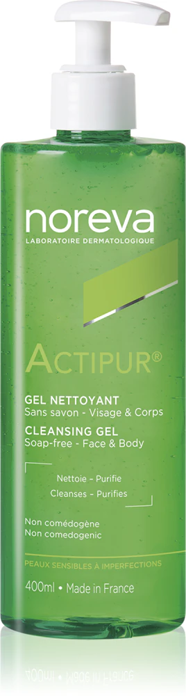Noreva Actipur Dermo-Cleansing Gel gentle cleansing gel for sensitive skin 400 ml