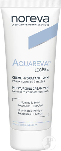 Noreva Aquareva Light 24h Moisturizing Cream Normal to Combination Skin Tube 40ml