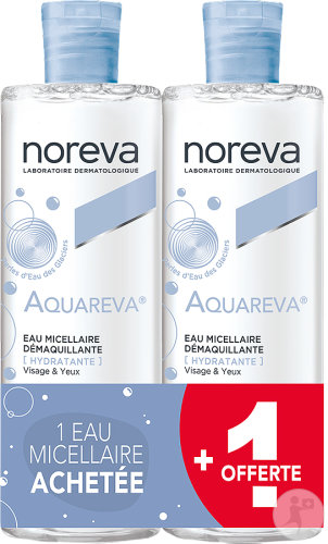 Noreva Aquareva micellar water bottles 2x400ml