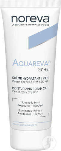 Noreva Aquareva Rich Moisturizing Cream 24h Dry to Very Dry Skin Tube 40ml