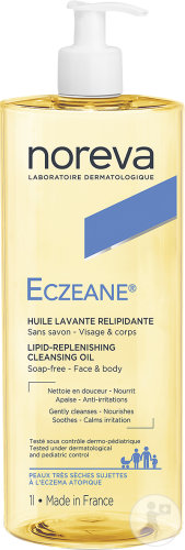 Noreva Eczeane Moisturizing Wash Oil Face/Body Very Dry Skin/Atopic Eczema 1000ml